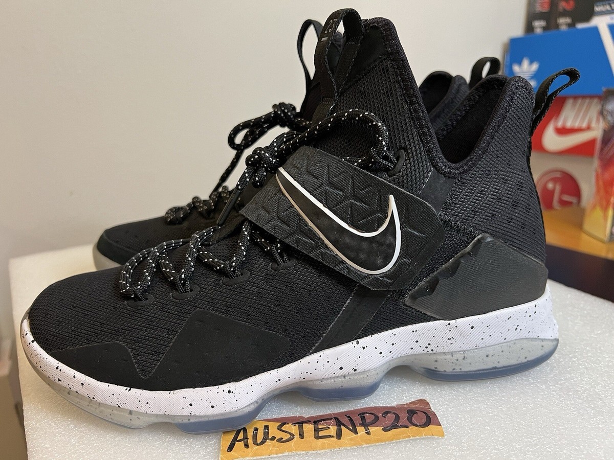 2017 NEW Nike LEBRON JAMES XIV 14 Black ICE WHT Mens 9 RARE  display picture 1