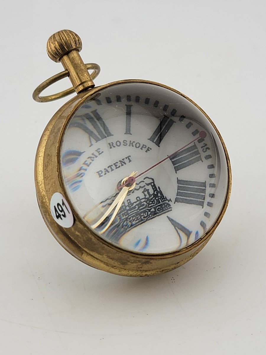 アンティーク時計　Roskopf Patent　球体　デスククロック　置時計 Rare One Of Kind Vintage 1960's Roskopf Swiss Made Ball 17 Jewel