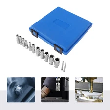 13PCS Tool Set Annular Cutter 7/16" TO 1-1/16" Drill Bits 1 inch Cutting Depth