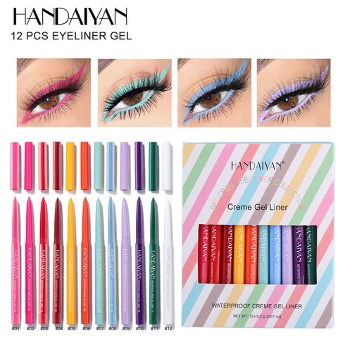 12-Color Matte Eyeliner Gift Set · Quick-Dry & Long-Lasting Smudge-Proof Formula
