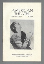 Judith Anderson "MEDEA" Marian Seldes / Bruce Gordon 1948 St. Louis Playbill