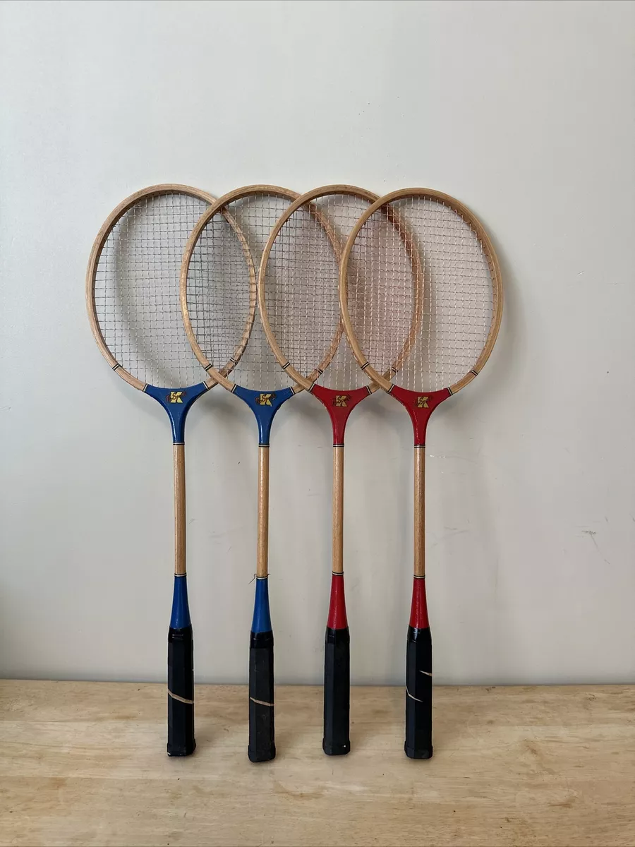 Vintage Badminton Racket Set, 1920s Antique Badminton Racket
