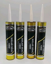 NPC Sealants Solar Seal Caulk # 900 WHITE - Lot Of Four 10.3 Fl. Oz. Tubes