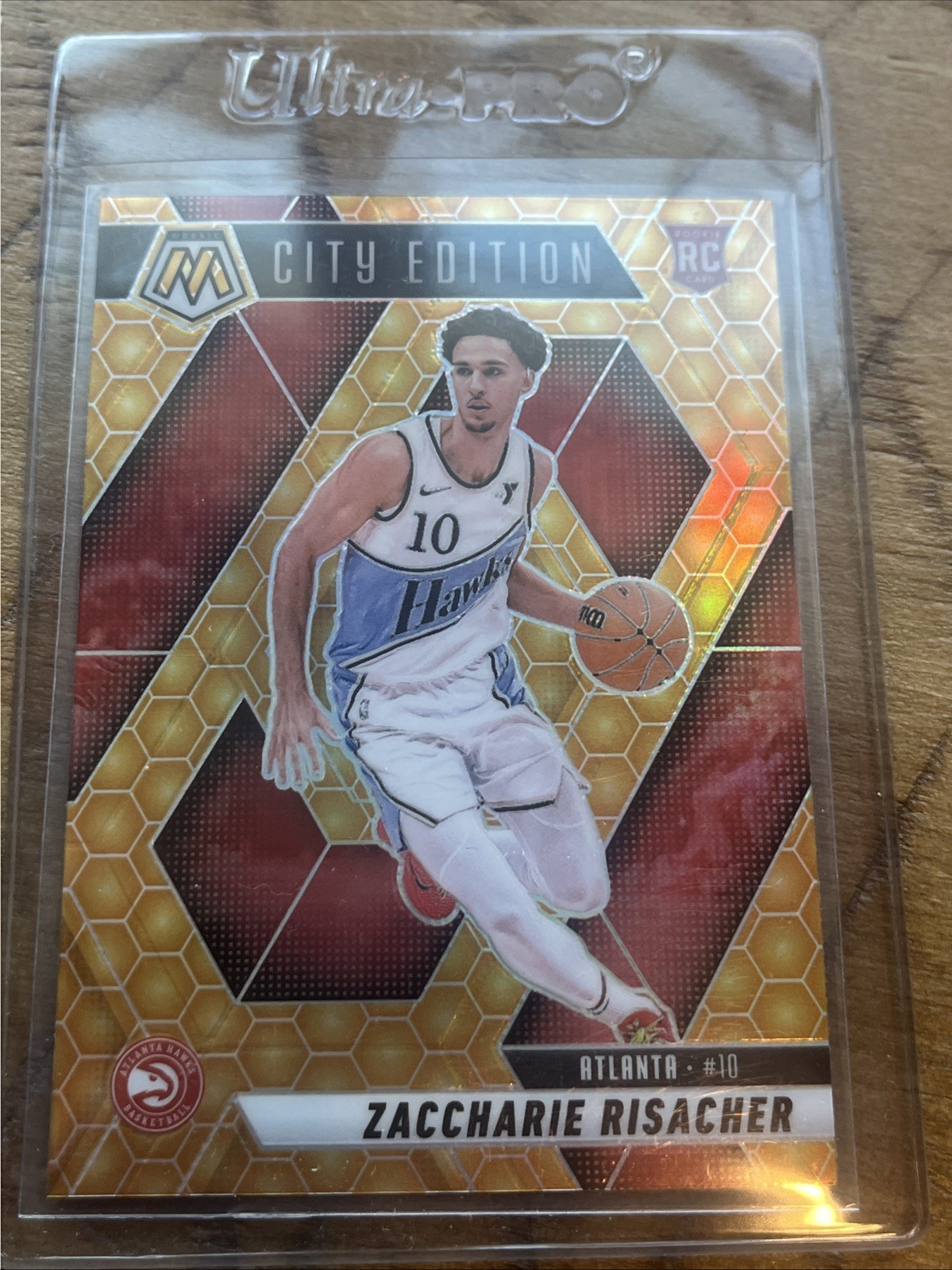 2024-25 Panini Mosaic City Edition Zaccharie Risacher #274 Honeycomb Prizm (RC)