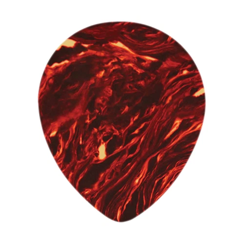 Celluloid Brown Tortoise Guitar Pick - .71mm Med Gauge 347 Teardrop Made In USA