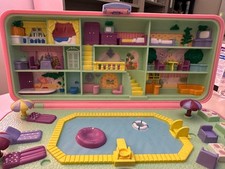1989 Polly Pocket Pool Party 100% COMPLETE Vintage Blue