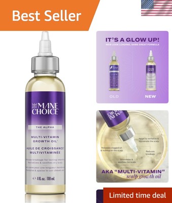 The Mane Choice Alpha Multi-Vitamin Scalp Oil 4 oz - Boost Hair Growth Naturally