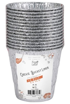 (15 Pack) Grease Bucket Liner Compatible with Pit Boss Grills 67292 Foil, Okl...