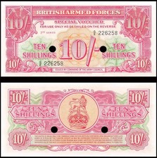 Great Britain 1956 10 Shillings P-M28b Armed Forces UNC Beauty