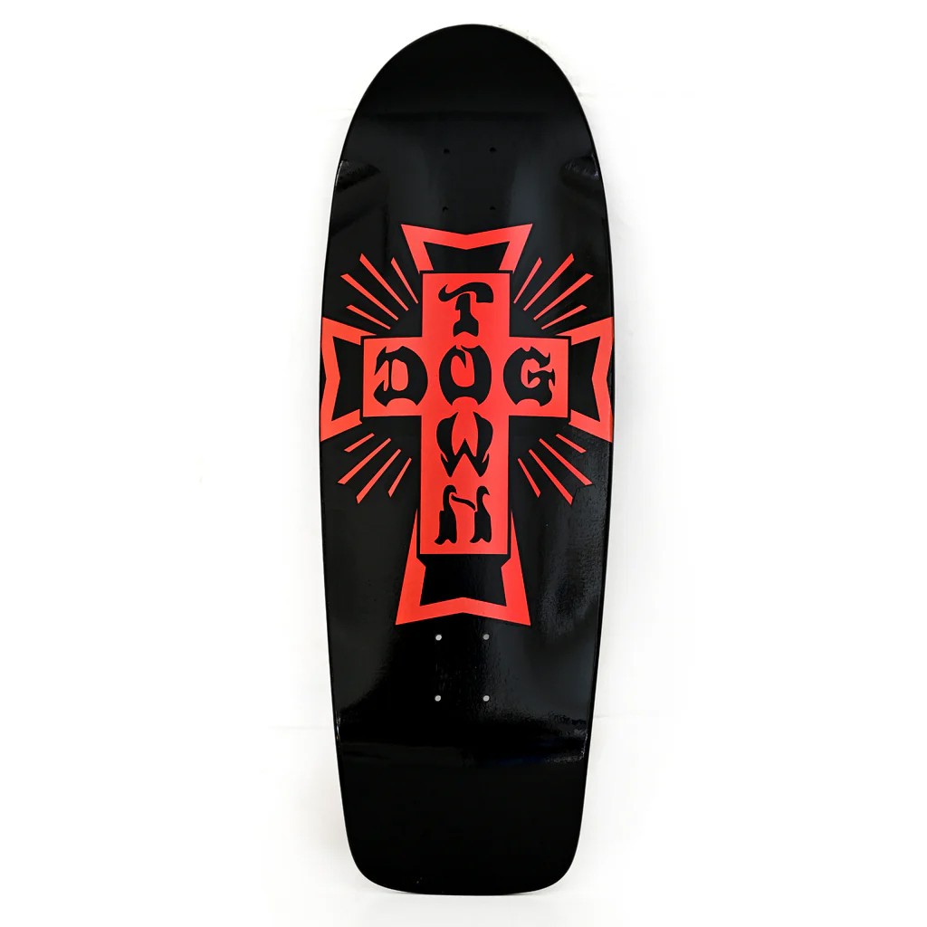 【DOGTOWN Cross Design Deck 10.0】 Dogtown Skateboard Deck Cross Logo 70s Rider Black/Red 10