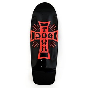 Dogtown Skateboard Deck Cross Logo 70s Rider Black/Red 10" x 30.575"