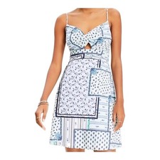 Loft Size 14 Patchwork Twist Cami Cutout Dress NEW Lightweight Summer Coquette