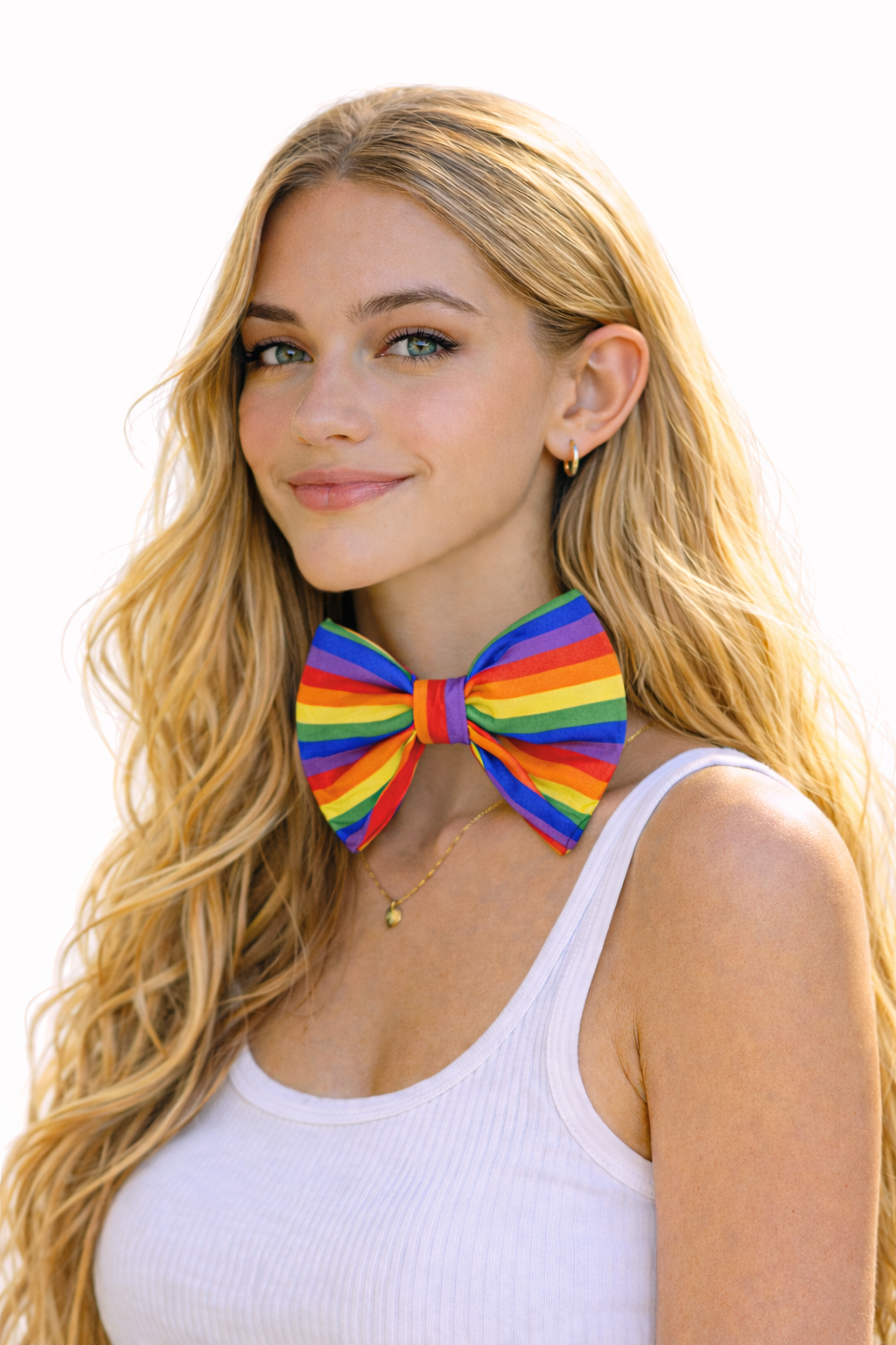 Adults Multicoloured Giant Dickie Bowtie LGBTQ+ Gay Pride March Fancy Dress