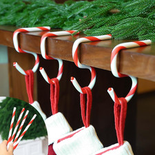 Bendable Stocking Holders for Mantle, Set of 4 Christmas Hooks Fireplace Stockin