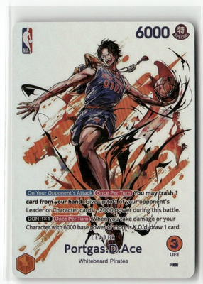 #ad PORTGAS ACE BASKETBALL ONE PIECE Holographic Custom Art Anime Collectible Card $7.99