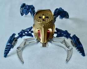 Lego Bionicle VISORAK - Gold Makuta Rahi Spider with 5 Glow in the Dark Spiders