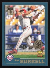 2001 Topps #144 Pat Burrell Gold Rookie Cup HOME TEAM ADVANTAGE HTA QTY Avail