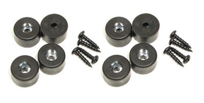 (8 PACK) PENN ELCOM 9101Y Amp / Case / Cabinet Rubber Feet - Bumper 7/8'' X 1/2''