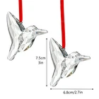 Set of 2 Crystal Hummingbird Suncatchers Rainbow Glass for Window & Garden Decor photo 5