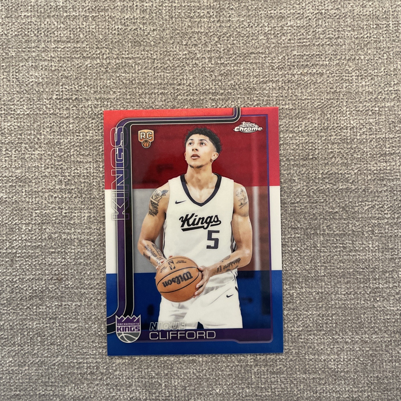 2025-26 Topps Chrome - Nique Clifford #274 Red White & Blue Refractor (RC)