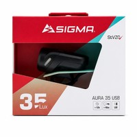 Sigma Aura 35 USB Fahrradlampe LED Frontlicht 35 Lux Stvzo Akku 12H Schwarz