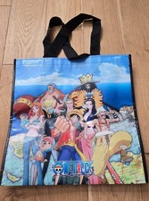 One Piece Reusable Shopping Tote Bag Anime Manga Luffy Straw Hat Large Black