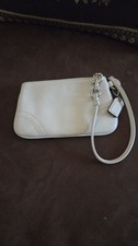 Authentic Coach Cream Leather Wristlet