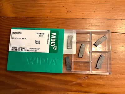 Indexable Cutoff WIDIA DGR3102C6D, .122 W Cutoff Inserts For ISCAR DOGRIP TOOLS.