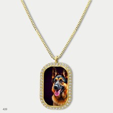 Stunning Cute German Shepherd Dog Breed Fashion Pendant Necklace Chain Graphic D