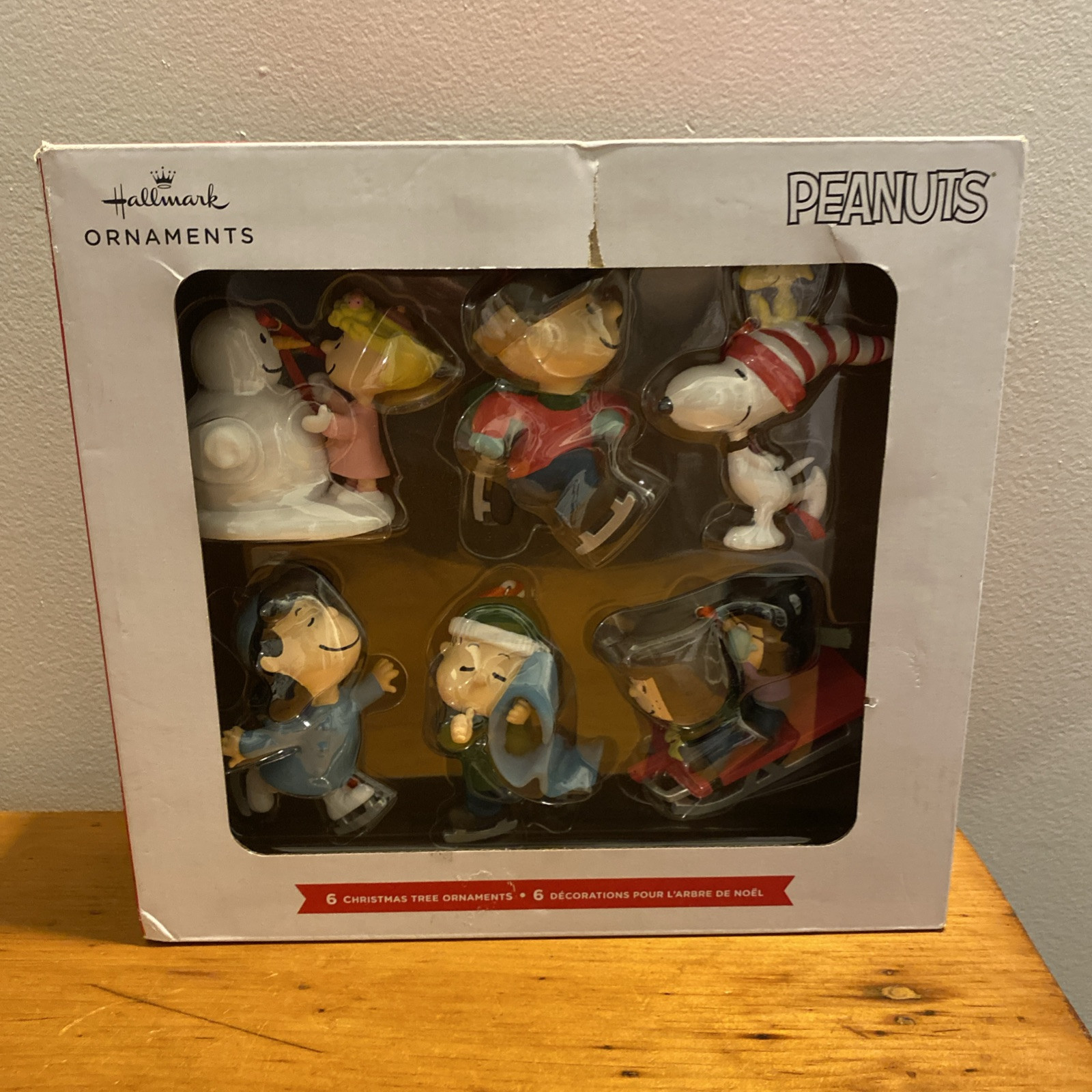 Hallmark Peanuts Christmas Ornaments Set - 6 Pc with Charlie Brown Snoopy Linus  