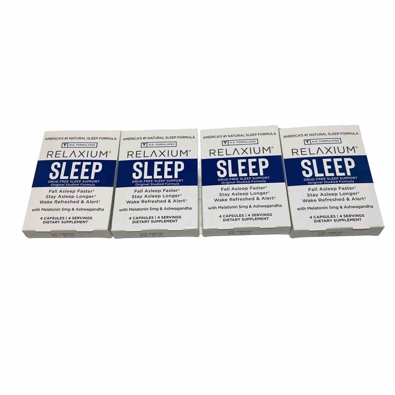 4 Pc Relaxium Sleep Drug Free Sleep Support Capsules Melatonin Ashwagandha
