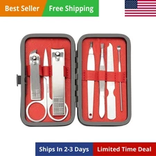 Manicure Set Nail Clippers Pedicure Kit 7 In 1 Pieces Pieces Stainless Steel ...