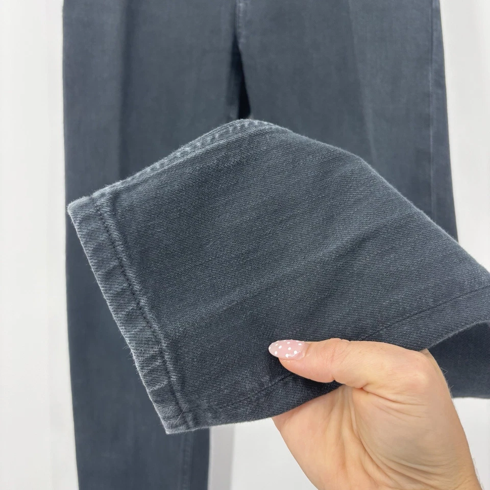 Pantalones de mezclilla ajustados de algodón negros Loro Piana Italia bolsillos de tiro medio para mujer talla 38 Foto 4 de 4