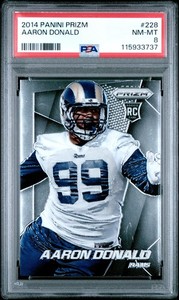 2014 Panini Prizm #228 Aaron Donald Rookie Card RC PSA 8
