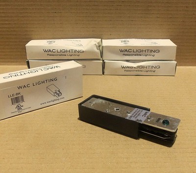 NEW LOT OF 5 WAC LIGHTING LLE-BK TRACK SYSTEM LIVE END L-TRACK CONNECTORS AK