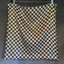 Vintage Black White Checkerboard Scarf