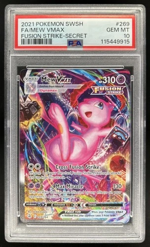 2021 Pokemon SWSH Fusion Strike Mew VMAX #269/264 PSA 10 GEM MINT