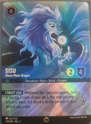 Disney Lorcana Sisu - Divine Water Dragon 214/204 Enchanted