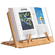 Wooden Desktop Book Stands, Adjustable Book Stand for Reading, Bamboo-large