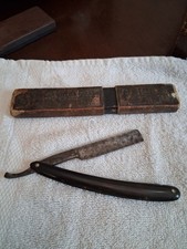 Antique straight razor with original box