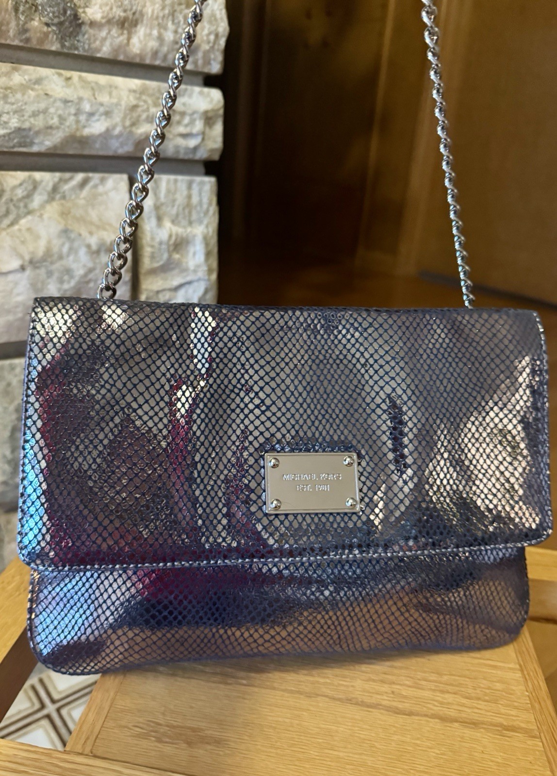 MICHAEL KORS Shoulder Bag Python Leather Clutch C… - image 2