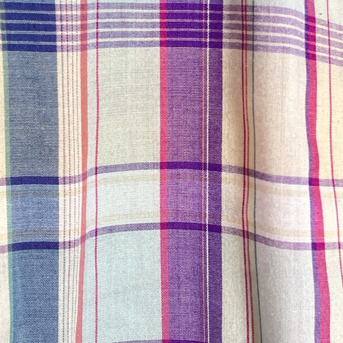 Camicia vintage FLYING SCOTSMAN uomo XL viola a quadri con bottoni manica corta - Foto 2 di 10
