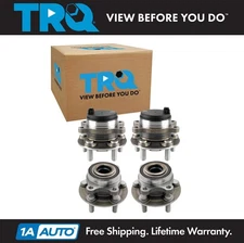 TRQ Wheel Hub Bearings Assembly Set Front & Rear Fits Ford Lincoln