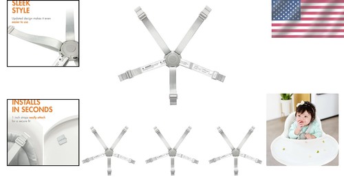 Replacement Highchair Straps – Adjustable, Machine Washable for Easy Maintenance - Picture 2 of 8