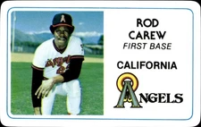 1981 Perma-Graphic Superstar Credit Cards Rod Carew California Angels #22