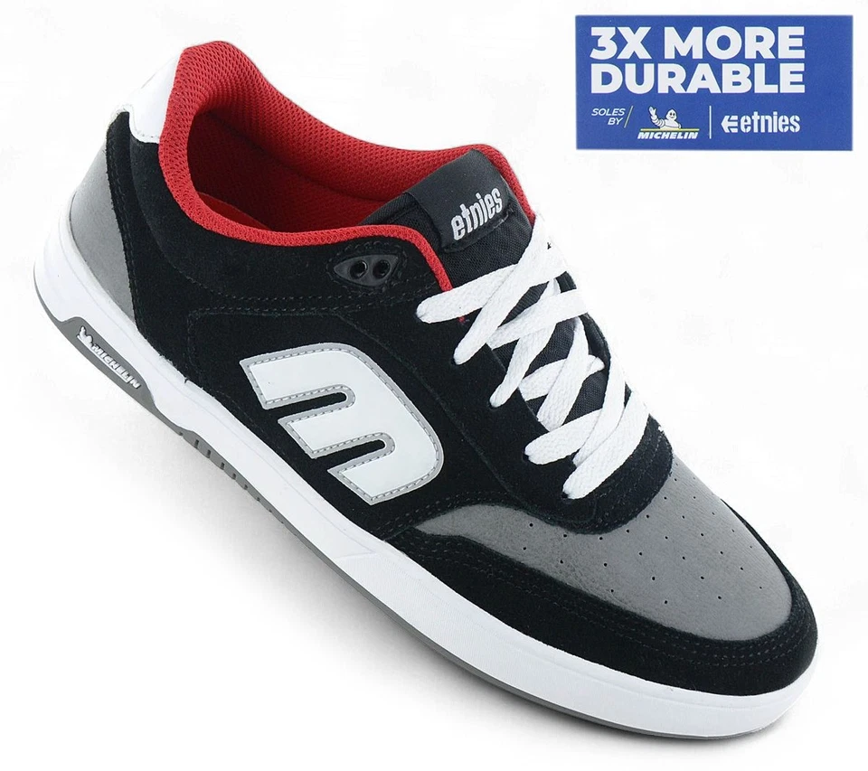 Etnies Serin Michelin - Hombre Sneakers Negro 4101000590-581 Skate Skater Zapato - Imagen 2 de 4