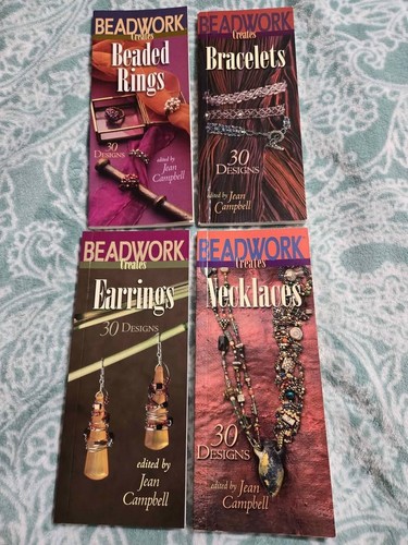 Set/4 Beadwork Creates jewelry making books - edited by Jean Campbell