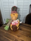Christmas Reindeer Plush Towel Holder with 3 Guest Towels No tags Holiday Decor