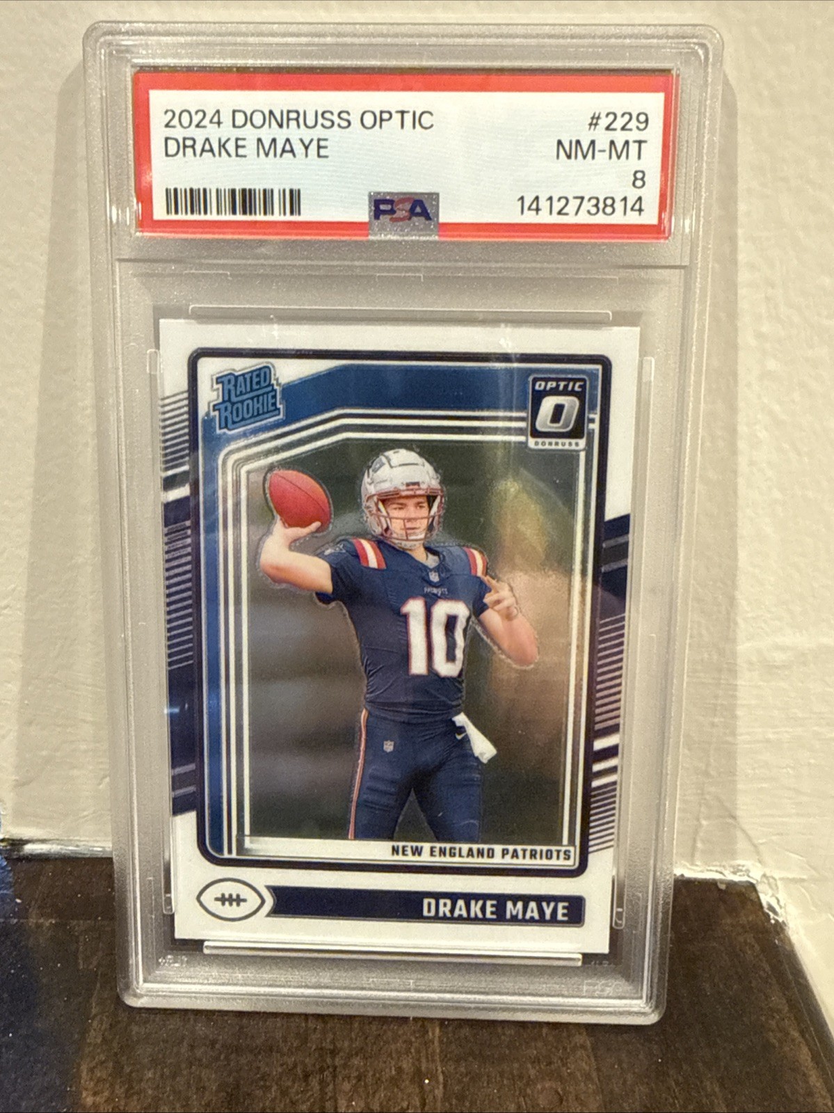 2024 Panini Donruss Optic - Rated Rookie Drake Maye #229 (RC) PSA 8