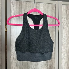 Alo Yoga Sports Bra Size M Heathered Gray Color